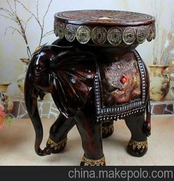 300树脂工艺品 树脂大象桌子 工艺品 家居装饰 小额批发 象凳子